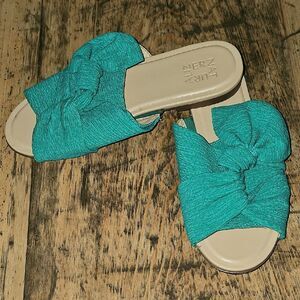 NATURALIZER Tea Slide Sandal in Teal Size 8